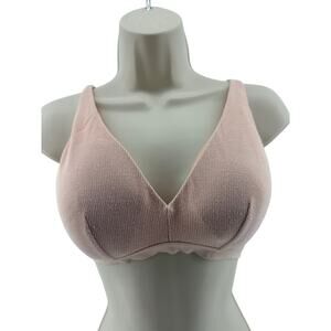 Knix Micro Modal Rib Bralette Pink Womens Small